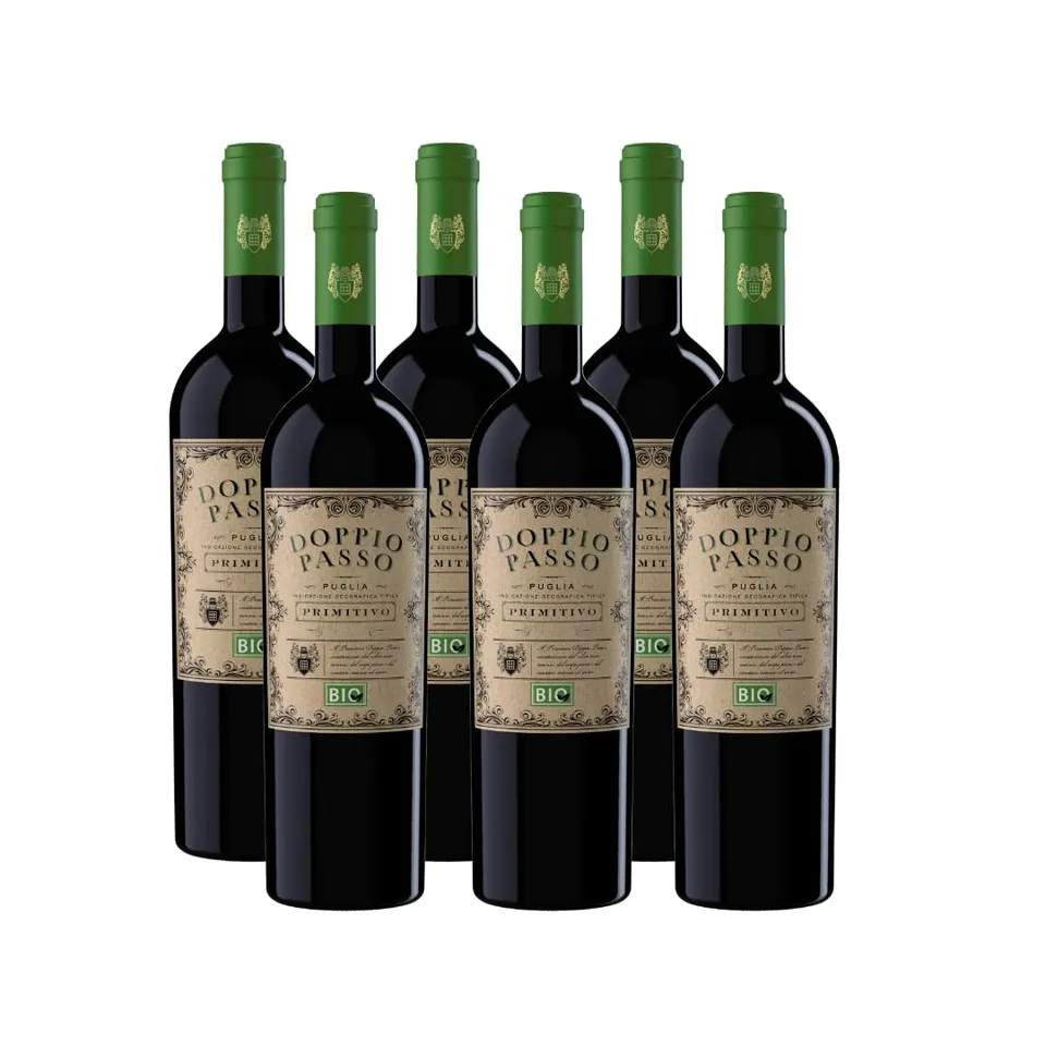 doppio-passo-primitivo-bio-rotwein-halbtrocken-6x0-75l image 1