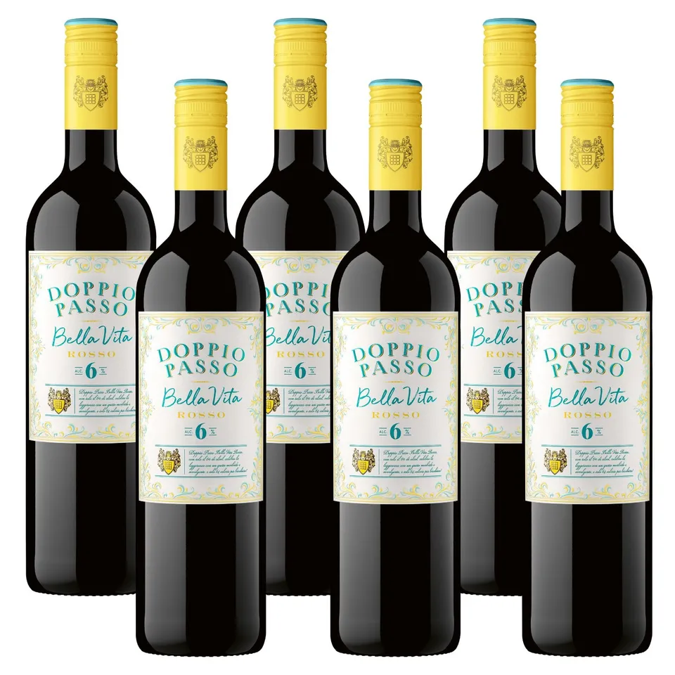 doppio-passo-bella-vita-rosso-rotwein-6x0-75l-6-vol-alkoholarm image 1