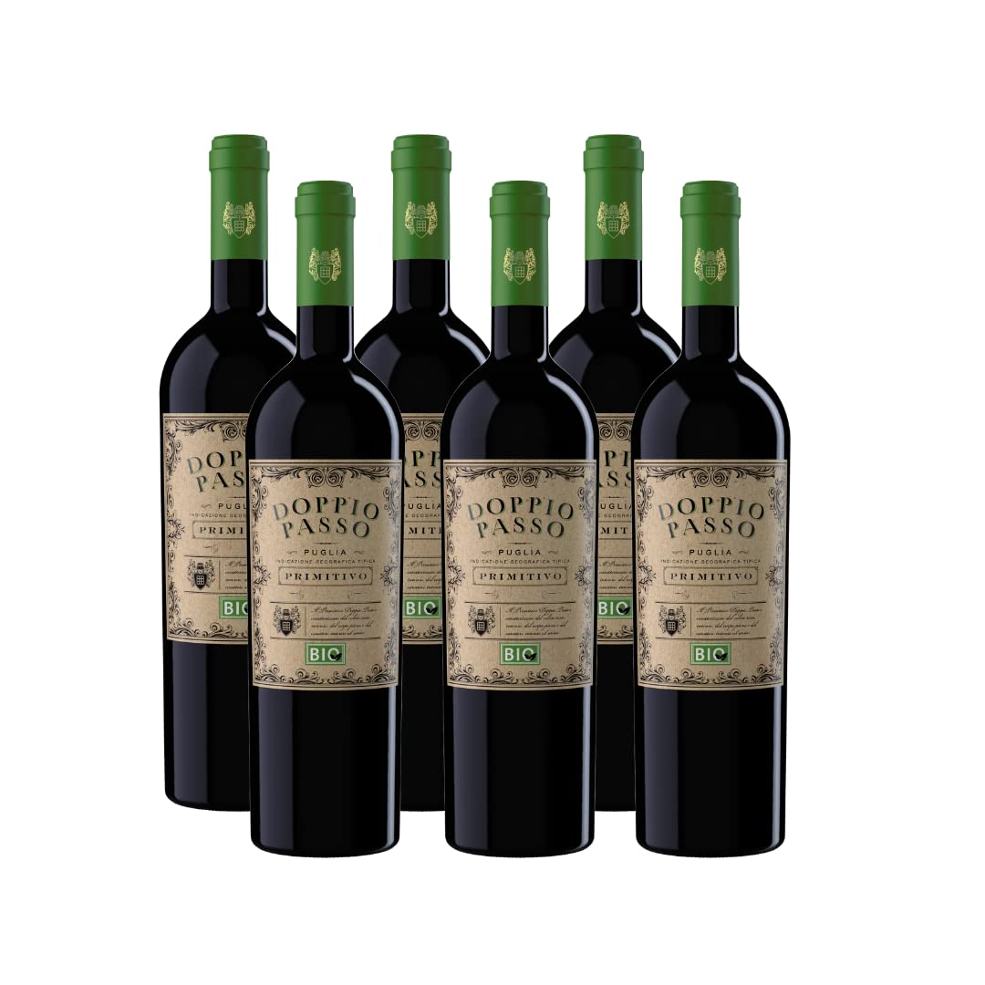 doppio-passo-primitivo-bio-rotwein-halbtrocken-6x0-75l image 1